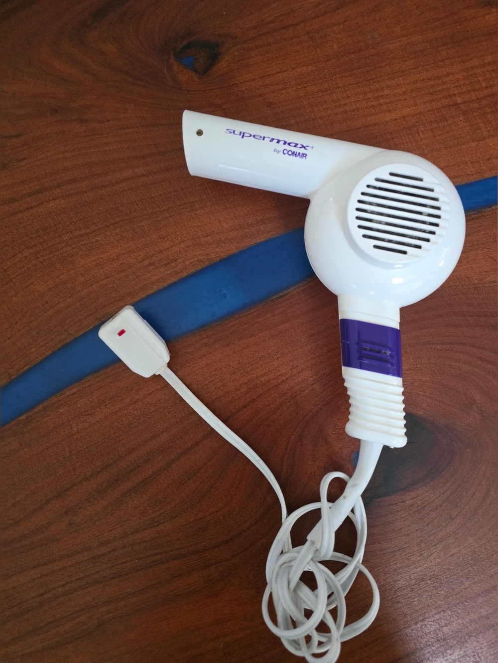 Conair Supermax White & Purple Travel Hair Dryer